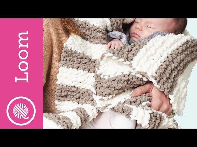 Loom Knit Garter Stitch Baby Blanket