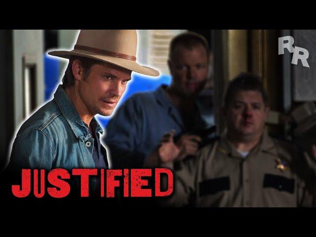 CORNERED! Patton Oswalt Outsmarts Raylan | Justified