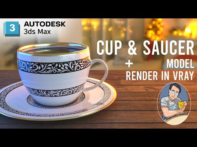 3ds max | Modeling Tutorial | Beginner | Cup & Saucer