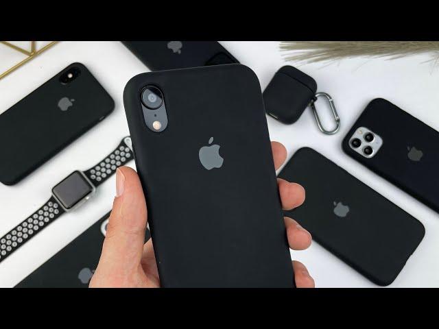 Силиконовые чехол на iPhone XR Black (18)