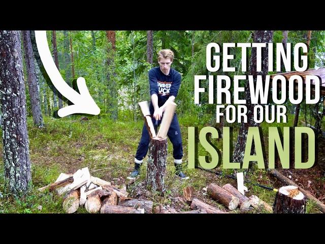 Setting Up Solar Panels & Getting Firewood On Our Island | Off Grid Island Ep.12