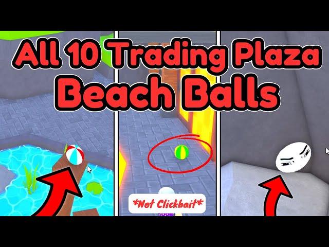 All 10 *TRADING PLAZA* Beach Ball LOCATIONS... (Toilet Tower Defense)