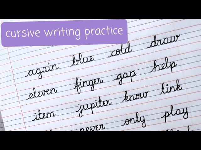 Cursive handwriting (a to z) words writing practice || handwriting || cursive writing for kids