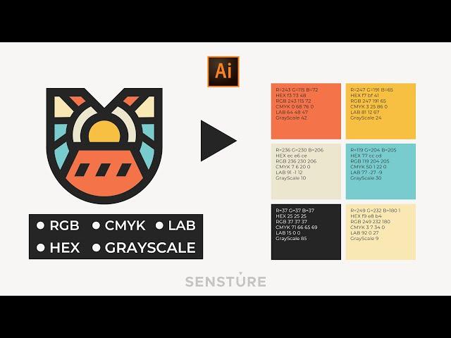 How to Extract Text Values from Color Swatches in Illustrator : Adobe Illustrator Tutorial