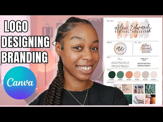 How To Create a BRANDING BOARD in CANVA | BRANDING Design in Canva | LOGO Design in CANVA