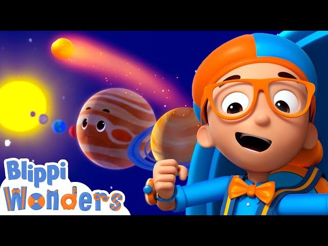 Blippi Wonders | Solar System Planets! | Blippi Animated Series | Cartoons For Kids