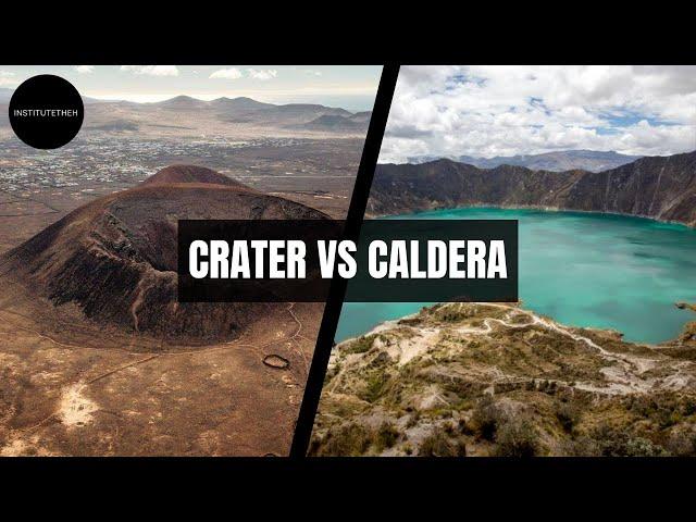 Difference Between Caldera and Crater l Geography