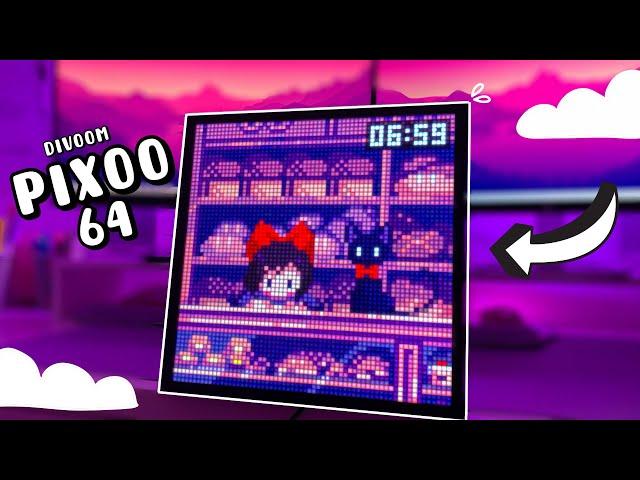 ️ most aesthetic pixel art clock!  Divoom Pixoo 64 | KAWAII Tech Unboxing