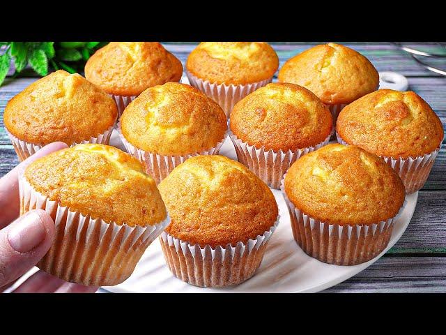 Soft and Fluffy MUFFINS! Disappear in an instant! Simple recipe!