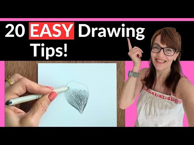 20 EASY Drawing Tips For Beginners (to level up your skills FAST!)