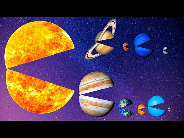 Funny Planets COMPILATION | Funny Planet comparison Game | 8 Planets sizes