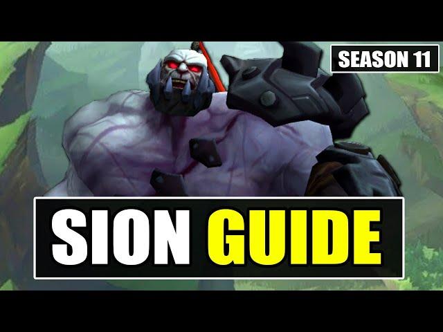 HOW TO PLAY SION TOP SEASON 11 - (Best Build, Runes, Gameplay) - S11 Sion Guide