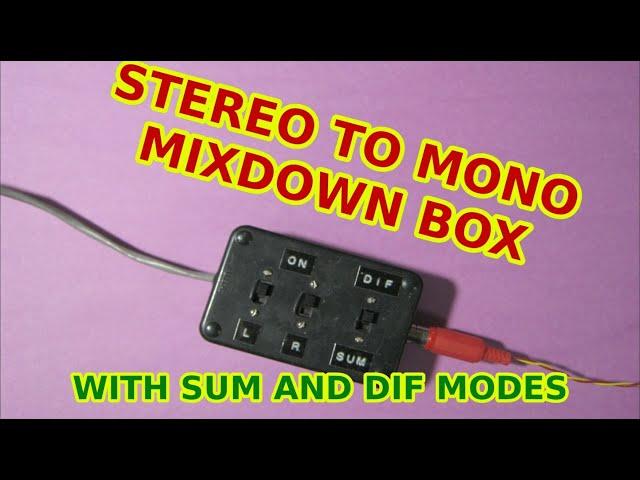JohnAudioTech stereo to mono magic mixdown box with difference mode