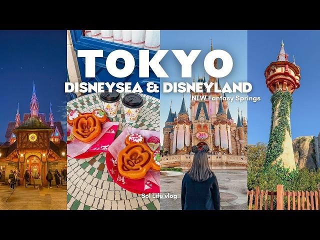 Visiting Tokyo Disneyland & DisneySea | NEW Fantasy spring + rides, Everything I ate | Japan VLOG