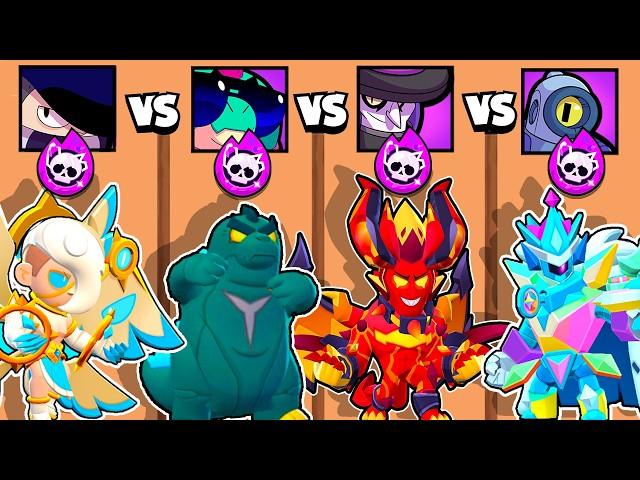 WHAT IS THE BEST BRAWLER with HYPERCHARGE SKIN? | ANGEL vs DEMON | Brawl Stars