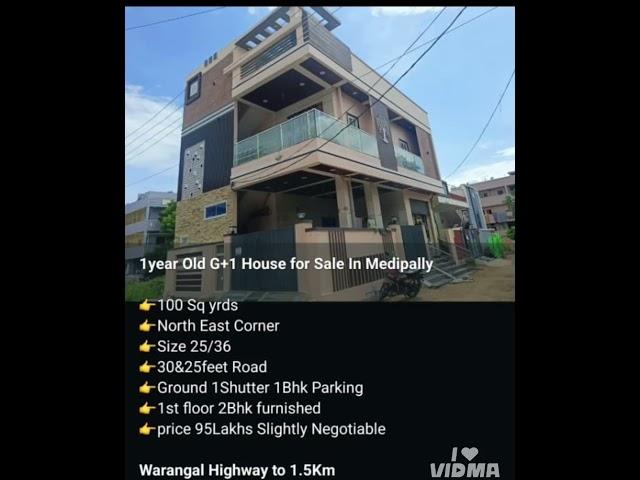 ADD-629: G+1 INDEPENDENT HOUSE FOR SALE IN HYDERABAD TO WARANGAL HIGHWAY