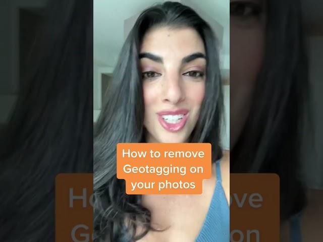 How to remove geotagging on your photos.