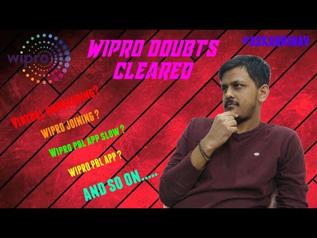 Wipro Q&A Session|Doubts about Wipro Joining Process Cleared|Wipro Joining, Virtual Onboarding etc.,