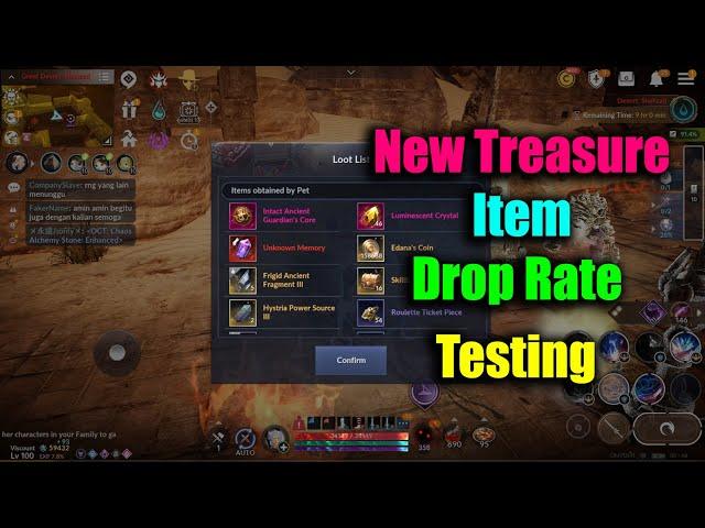 Black Desert Mobile New Treasure Item Drop Rate Testing