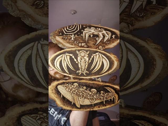 Dreams of Making Big #goth #punk #woodburning #music #dark #artartist #monster #creature #artist