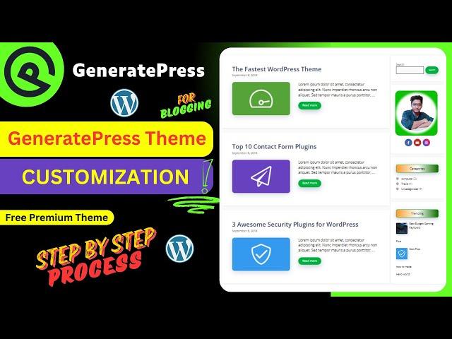 GeneratePress Theme Customization Full Process | GeneratePress Premium  Theme Tutorial 2024