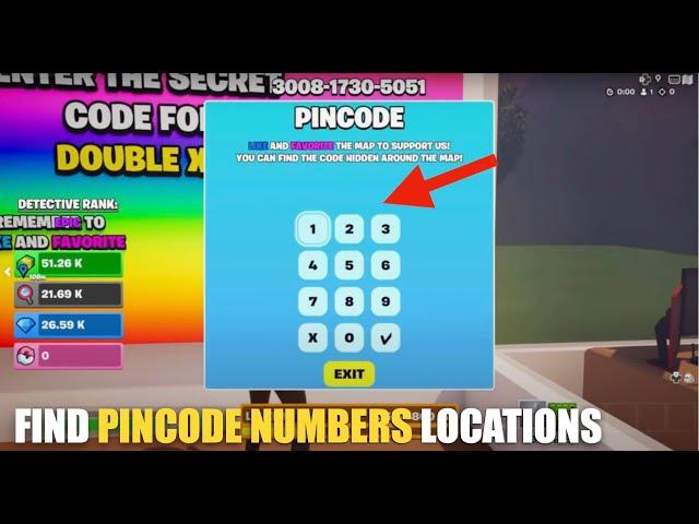 DETECTIVE TYCOON MAP FORTNITE CREATIVE - FIND SECRET PINCODE LOCATIONS DOUBLE XP