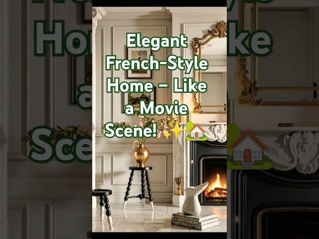 Stunning French-style home A dreamy interior that feels like a movie set. #LuxuryLiving #HomeDecor