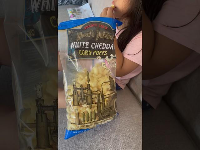 White Cheddar Corn Puffs by Trader Joe's, the best! #traderjoes #food #foodlover #foodblogger