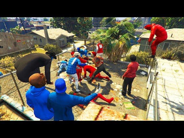 BLOODS VS CRIPS CAGE FIGHT - GTA 5 ONLINE