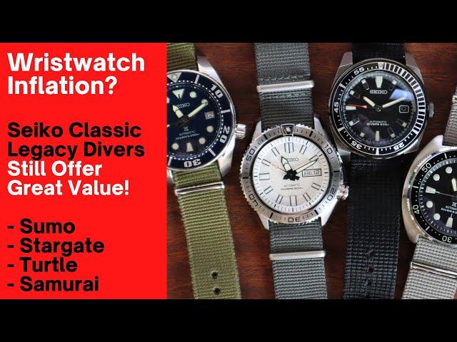 Seiko Legacy Classic Divers are great value! Featuring: Sumo, Stargate, Turtle and Samurai