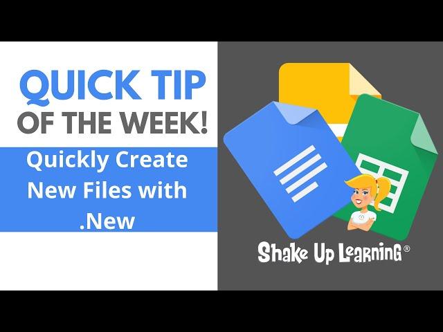 Google Tip: Quickly create a new Doc, Sheet, or Slide