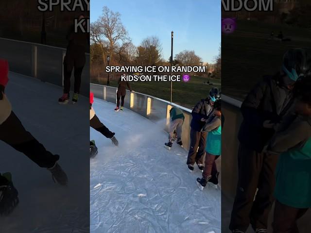 SPRAYING ICE ON RANDOM KIDS #iceskater #figureskating #iceskate #freestyleskating #skate #skate