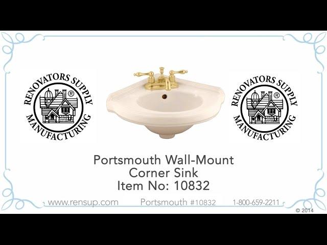 Bone Portsmouth Wall Mount Corner Sink | Renovator's Supply