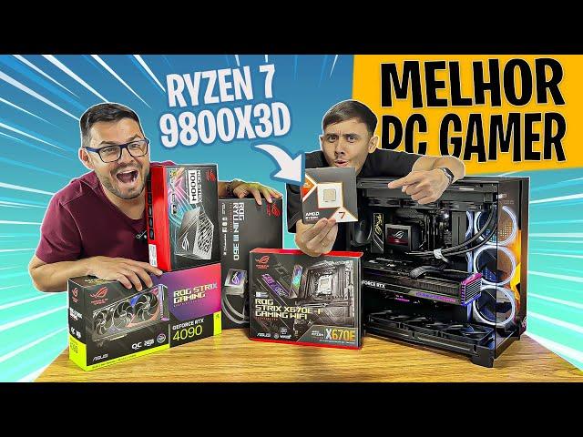 Melhor PC GAMER 2024 FULL ROG c/ 9800X3D + RTX 4090 + H9 FLOW  (MONTAGEM COMPLETA)