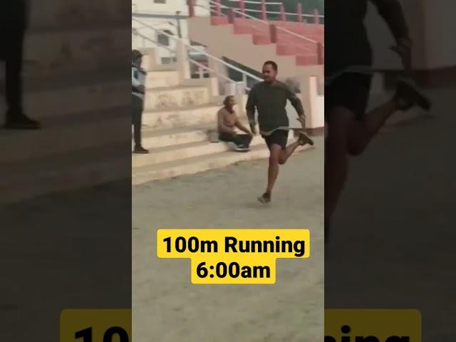 100m Running #6:00am#Shorts #youtubeshorts #army