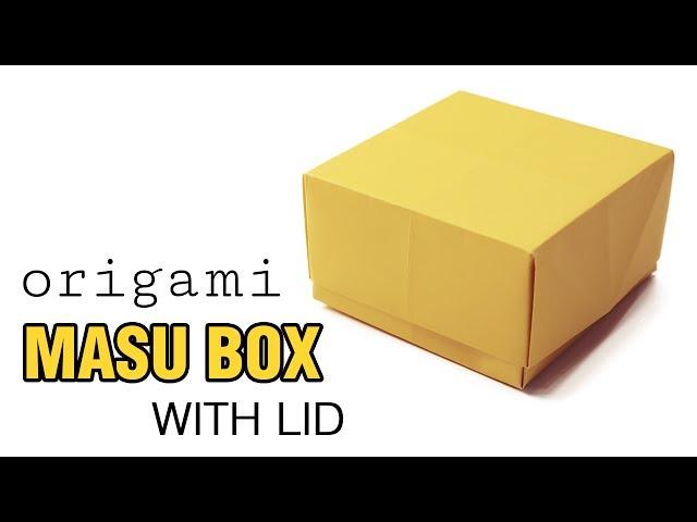 Easy Origami Masu Box & Lid Tutorial - DIY - Paper Kawaii