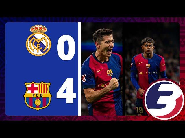 FULL MATCH HIGHLIGHTS : REAL MADRID 0-4 BARCELONA , ALL GOALS AND SKILLS