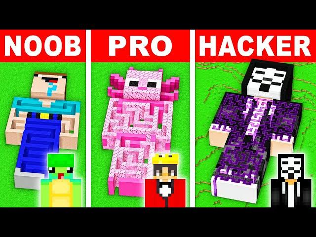 NOOB Vs PRO: MAZE INSIDE BODY House Build Challenge In Minecraft!