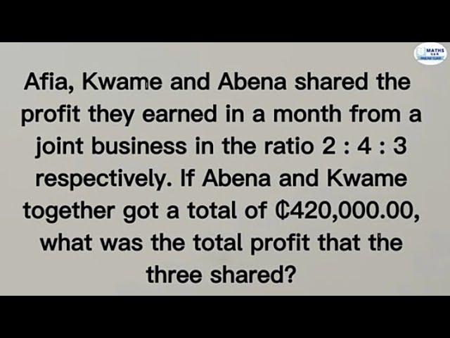 What was the total profit that the three shared? | Q156