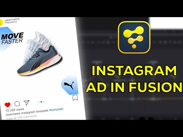 How to create Instagram Ad in Fusion | Davinci Resolve Tutorial