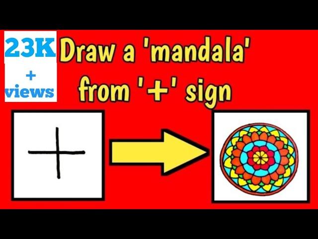 Easy mandala art for kids || Easy mandala || learn to draw a mandala #mandala #zentangle #art #easy