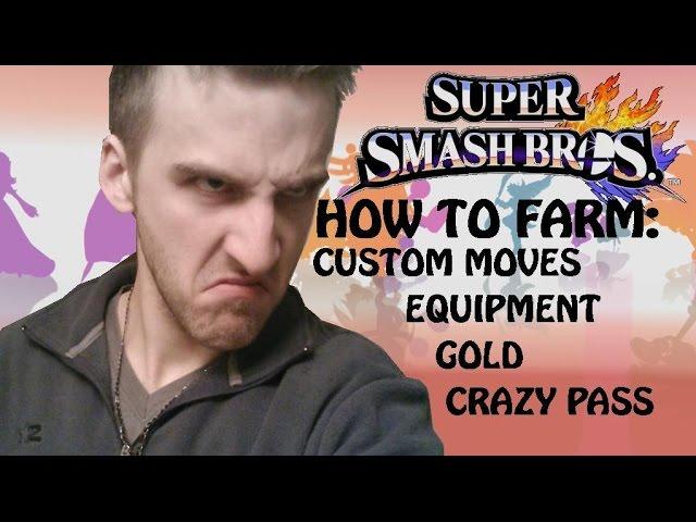 Super Smash Bros Wii U - How to Get / Farm Custom Moves, Equipment, Gold, and Crazy Orders Pass