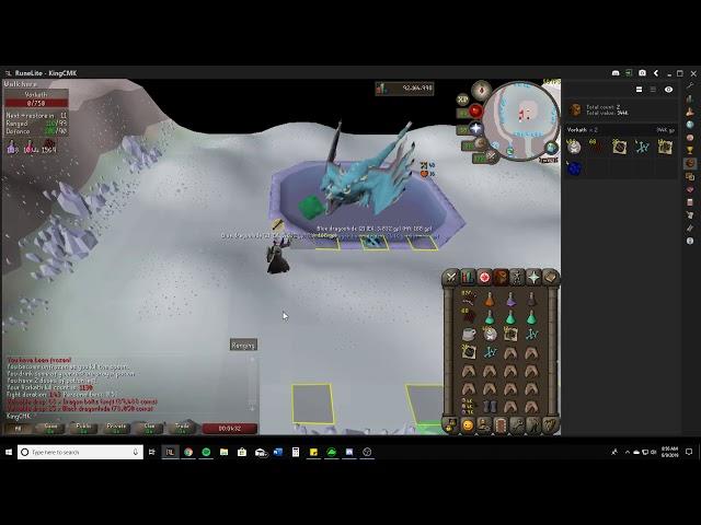 Efficient 6 Kill Vorkath Trip + Woox Walk (DHCB + Ward)