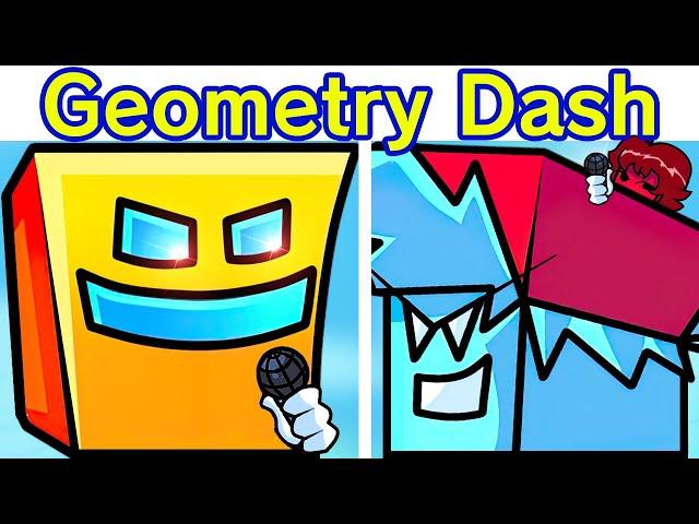 Friday Night Funkin' VS Geometry Dash FULL WEEK + Cutscenes & Ending (FNF Mod/Friday Night Dashing)