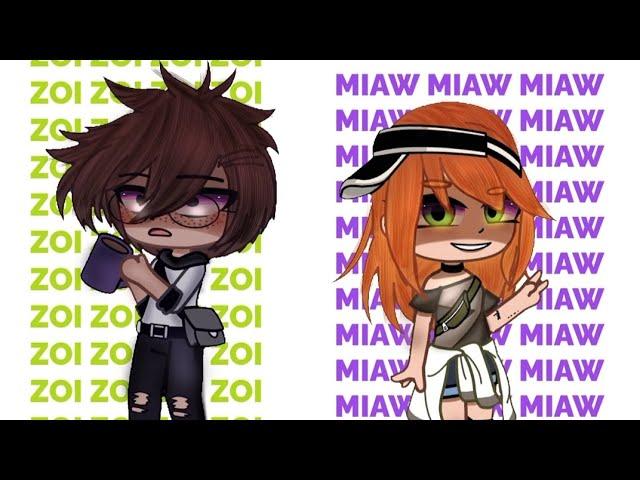 Zoi Zoi and Meow meow trend [FNAF] Gacha club Afton family __William Afton__