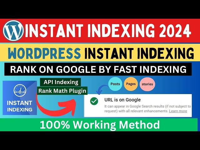 Fast Indexing in WordPress (Just in Sec) | Google Instant Indexing By Rank Math API Indexing Method