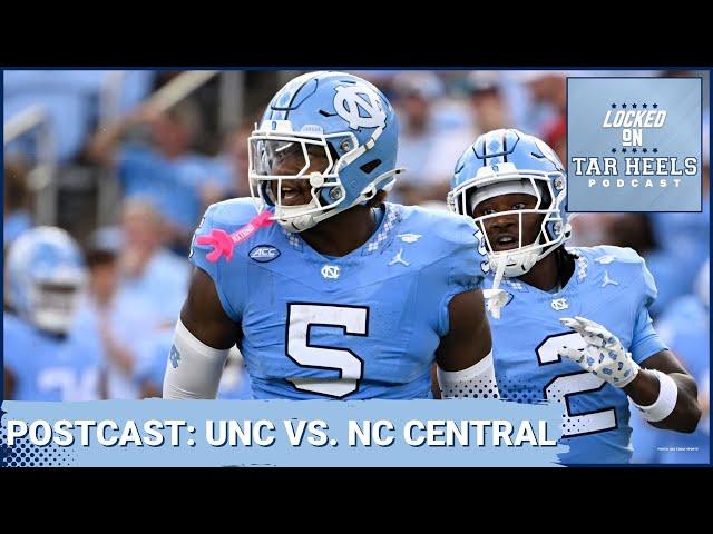 LIVE POSTCAST: UNC Tar Heels vs NC Central Eagles | QB problem for Heels | Omarion Hampton runs WILD