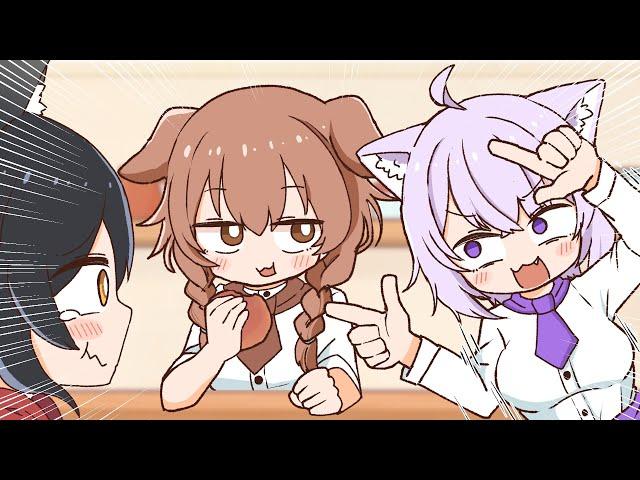 Okayu just talking makes Mio lose it【Hololive AnimatedClip/Eng sub】【 Mio/Korone/ Fubuki/Okayu】