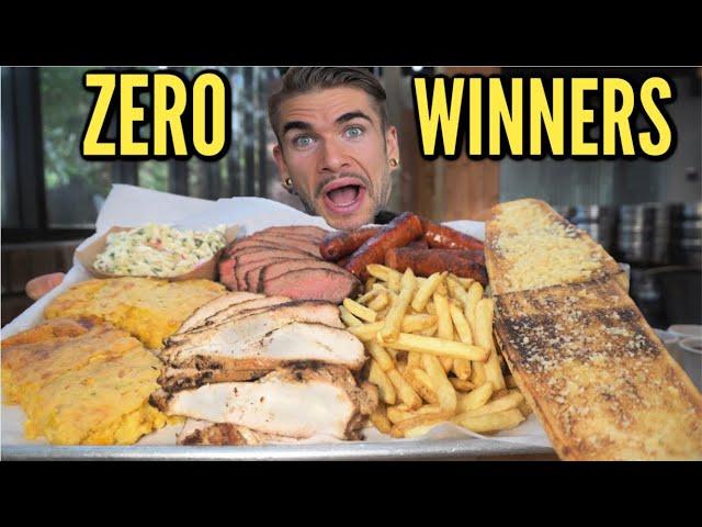 NOBODY HAS BEATEN THIS UNDEFEATED BBQ PLATTER CHALLENGE in California | Joel Hansen Raw