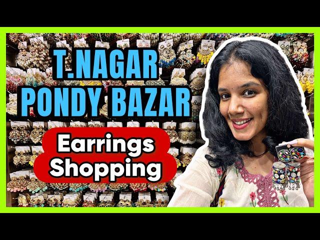 T.Nagar Earrings Shopping | Pondy Bazar #tamilvlog